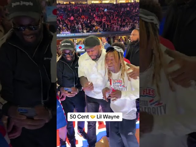#50Cent and #LilWayne after the #NBA Celebrity Game!