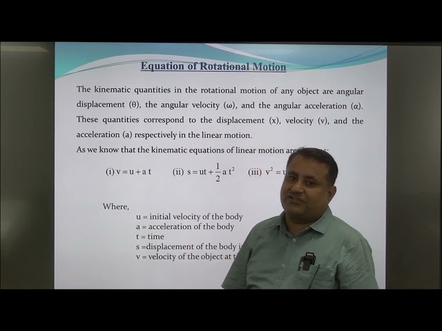 B.Sc.(Semester-I)-Physics  -UGPHS-101(N)Course, Mechanics Unit-III: Angular and Rotational Motion