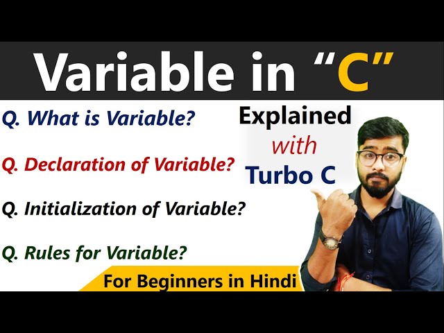 Variable in C Language | Declaration & Initialization | Rules of Variable | By Rahul Chaudhary