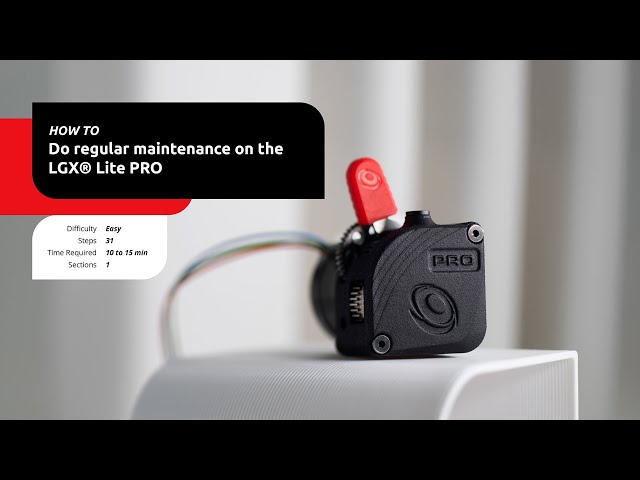 How to perform Maintenance on the LGX Lite PRO