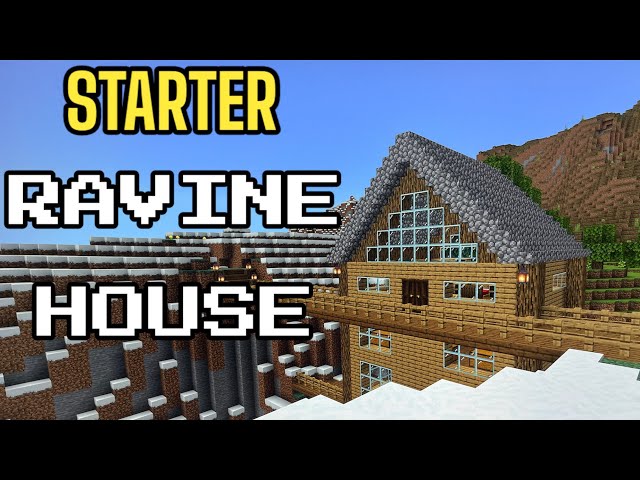 Minecraft Tutorial: How To Build A Starter Ravine House!