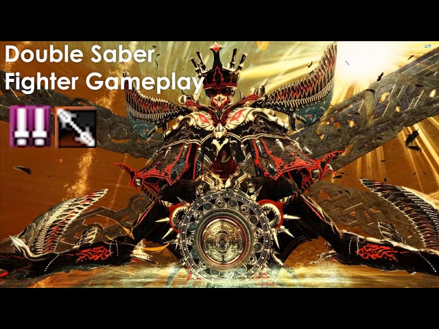 PSO2 [NA] Double Saber Fighter Gameplay - Dark Falz Luther