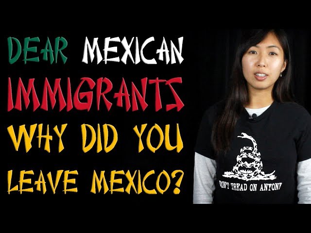 Dear Mexican Immigrants - Why DID You Flee Mexico?