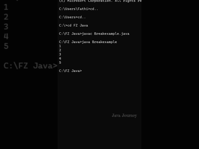 Break Statement in Java #coding #java #breakstatement