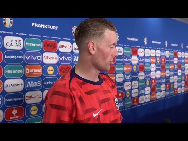 ENGLAND: Post-Match Interview: Jordan Pickford: Denmark 1-1 England: Euro 2024