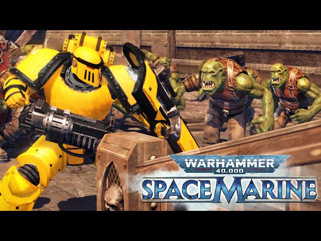 WARHAMMER 30,000 EPIC BATTLE - Imperial Fist vs Orks! - Warhammer 40k: Space Marine, Augmented Mod