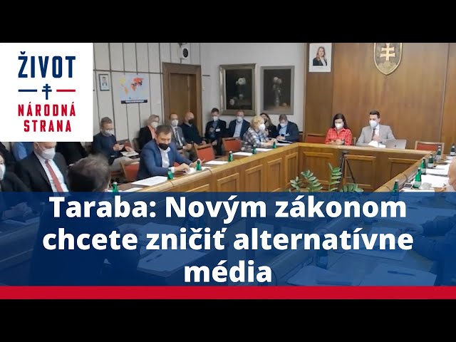 Taraba: Novým zákonom chcete zničiť alternatívne média