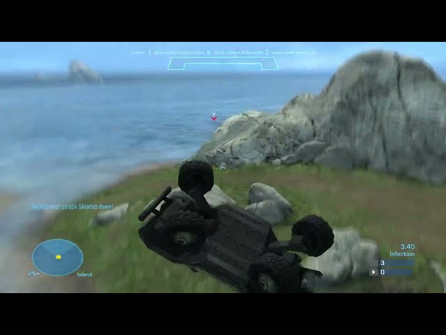 Warthog LEAVES MAP - Halo: Reach Sniper Vs Vehicles