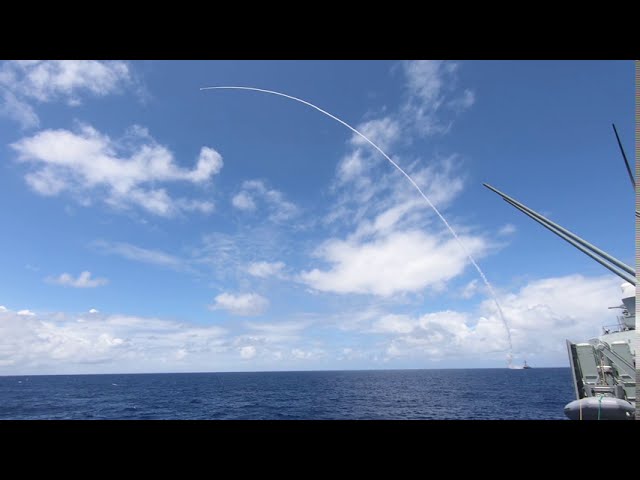 Stand-Off View of SM-2 Missile Launch from USS Chung-Hoon - RIMPAC 2020