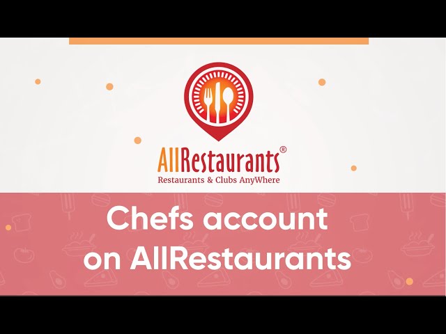 AllRestaurants - Chef Registration ad in chefs club and CV sender.