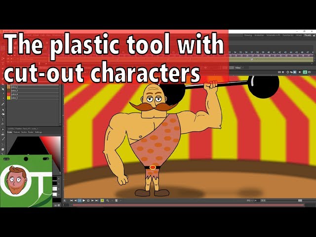 Using the Plastic Tool with cut-out animation - OpenToonz Tutorial