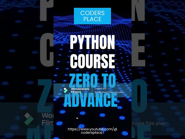 100% free python course from zero to advance level.