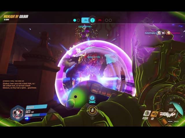 Four Overwatch ultimates in ten seconds, including two Graviton Surges