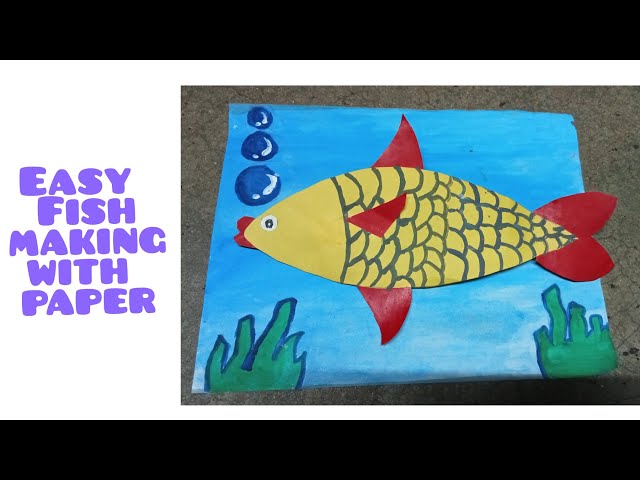 Easy 3Dpaper fish making|Easy Fish making project|@kiddocrafteria893|#craft #craftideas #fishmaking