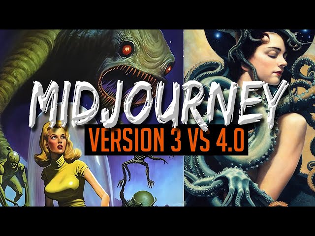 MidJourney AI - Version 3 vs Version 4! Recreating a Pulp fiction SciFi magazine cover.