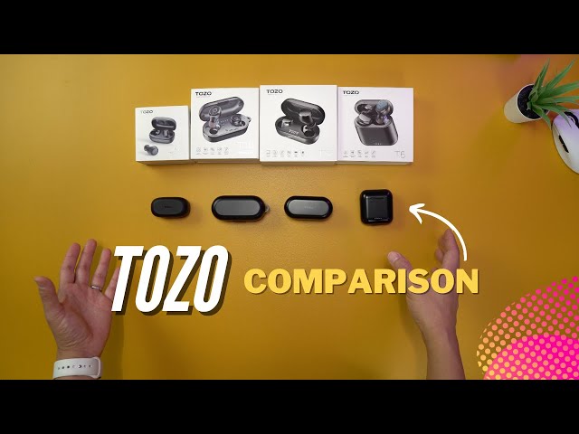 COMPARING Amazon Best Selling Bluetooth Headphones - TOZO A1 vs TOZO T6 vs TOZO T10 vs TOZO T12