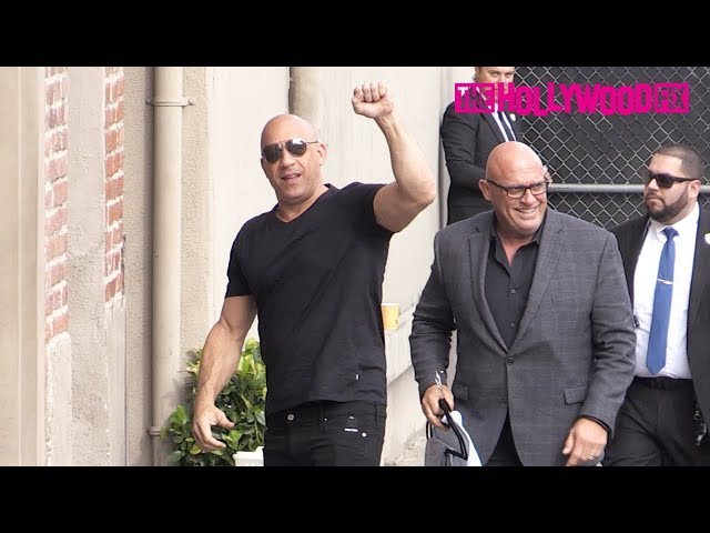 Vin Diesel Lets His Fans Know He Loves Them While Arriving To Jimmy Kimmel Live! Studios 3.9.20