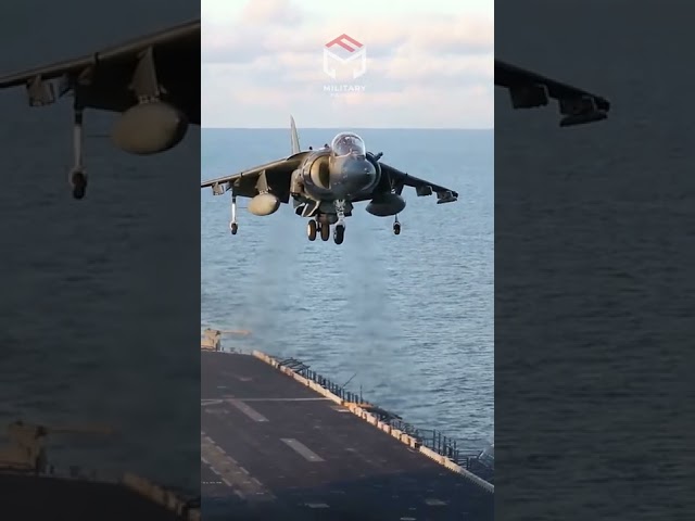 Incredible Vertical Take OFF and Landing AV-8B Harrier #shorts