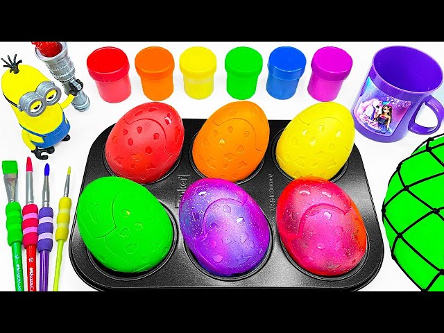 Satisfying Video l How to Make Rainbow Lollipop Slime with Stress Balls Cutting ASMR