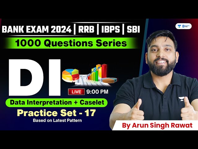 📊 Data Interpretations (DI) | 1000 Pre Level DI Set - 17 | RRB PO/CLERK | IBPS Clerk | SBI | RBI