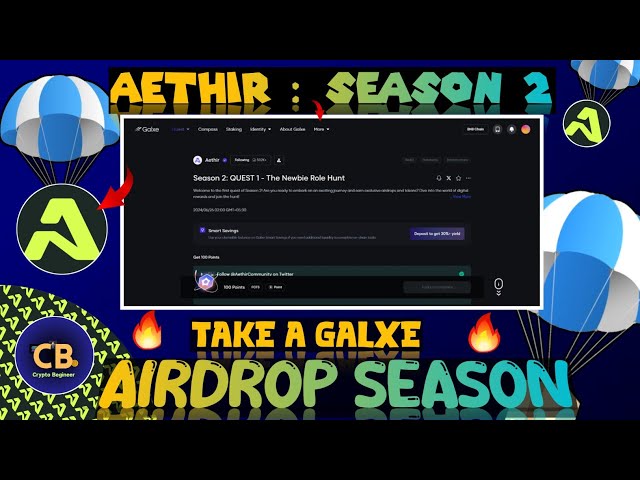 Aethir Season 2  | Galxe Quest | How to Roles |  Aethir Airdrop
