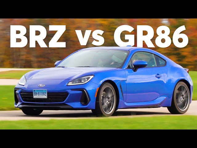 2023 Subaru BRZ vs. Toyota GR86; All-Weather vs. Snow Tires | Talking Cars #383