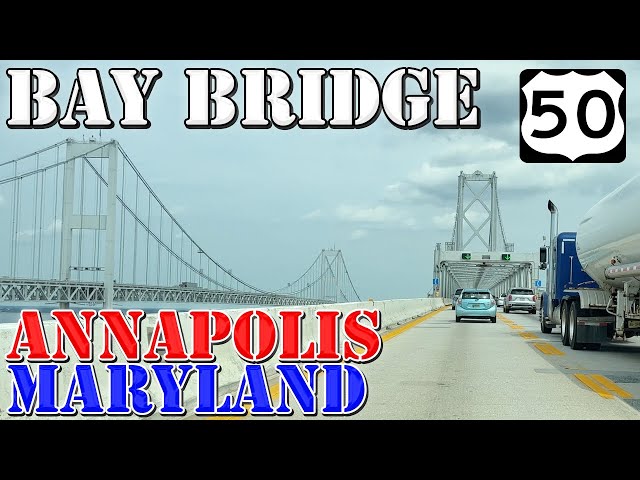 Chesapeake Bay Bridge - America's SCARIEST Bridge - Annapolis - Maryland - 4K Infrastructure Drive