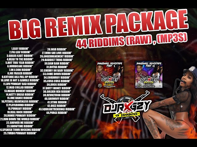 STRICKLY DANCEHALL REMIX PACKAGE 80'S / 90'S (44 RIDDIMS)