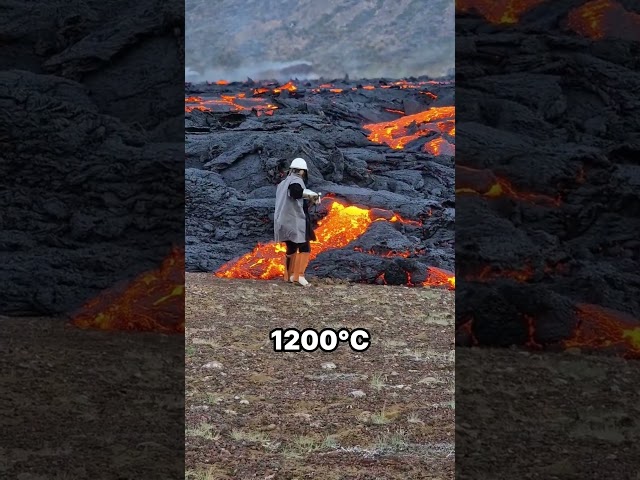 What happens when you throw a stone and a banana into lava?