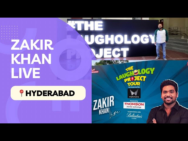 Zakir khan live in Hyderabad | Zakir khan | stand up comedy | the laughology project tour | vlog