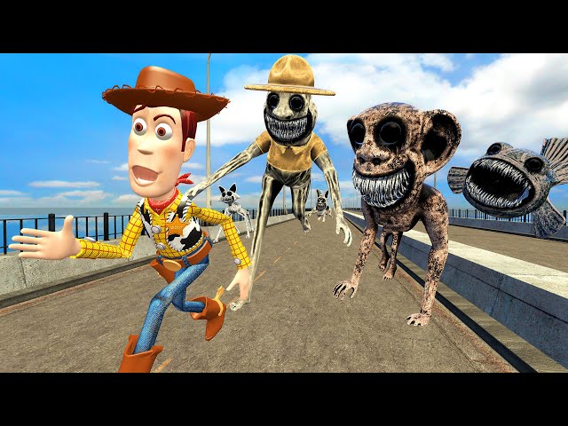 Gmod Toy Story Woody vs Zoonomaly Monsters Funny Ragdolls