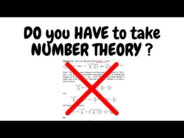 Do you HAVE to take a NUMBER THEORY class for Competitive Programming?