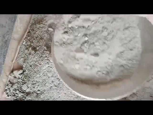 sifting of cement # dusty# pure cement