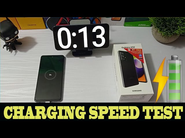 Samsung A52 battery charging test