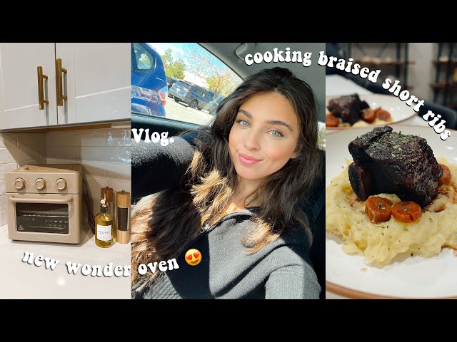 VLOG: HANG OUT W/ ME WHILE COOKING BRAISED SHORT BEEF RIBS, UNOXING THE NEW WONDER OVEN&POOL UPDATE