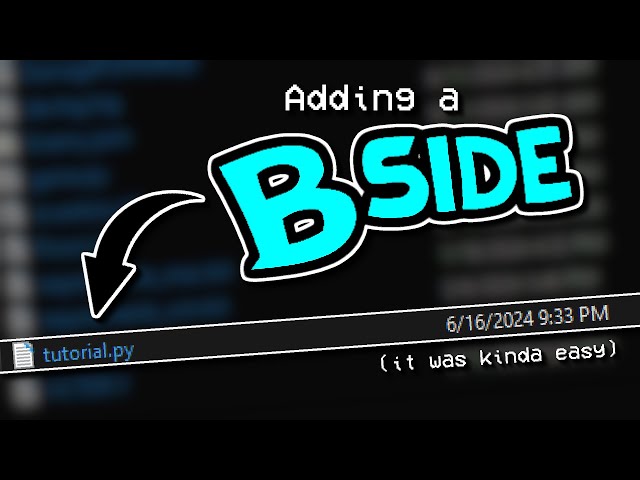 Adding a B-SIDE to my Python Game's Tutorial!