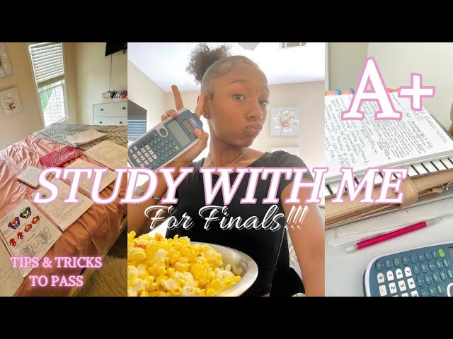 HOW TO STUDY FOR FINAL EXAMS | study with me + tips & tricks