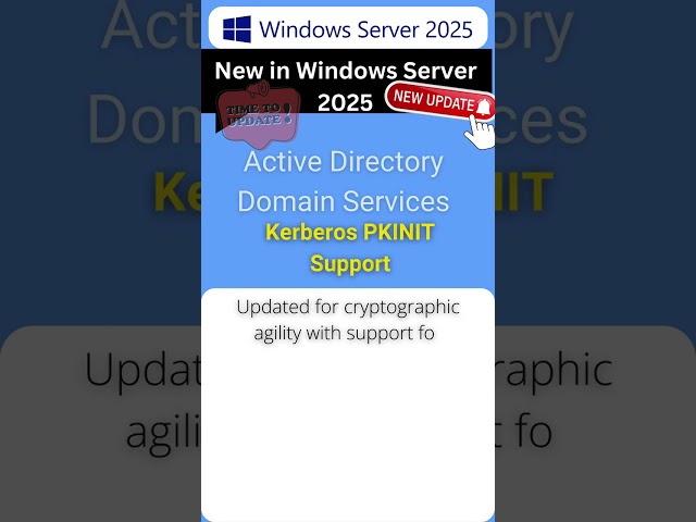 Windows Server 2025 New Feature Kerberos PKINIT Support #WindowsServer2025 #WindowsServer