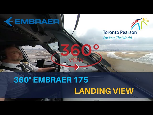 360° Embraer 175 Landing View - Toronto Pearson Airport
