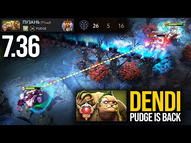 Dendi Pudge is Back in 7.36 | Pudge Official