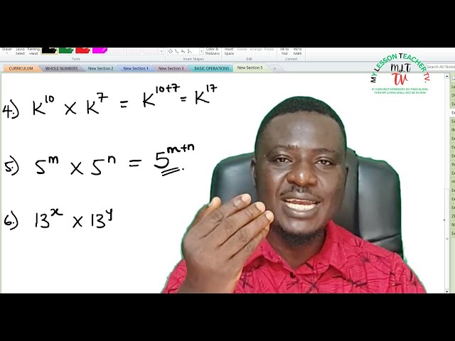 JSS 2 lec1082_Indices law of addition