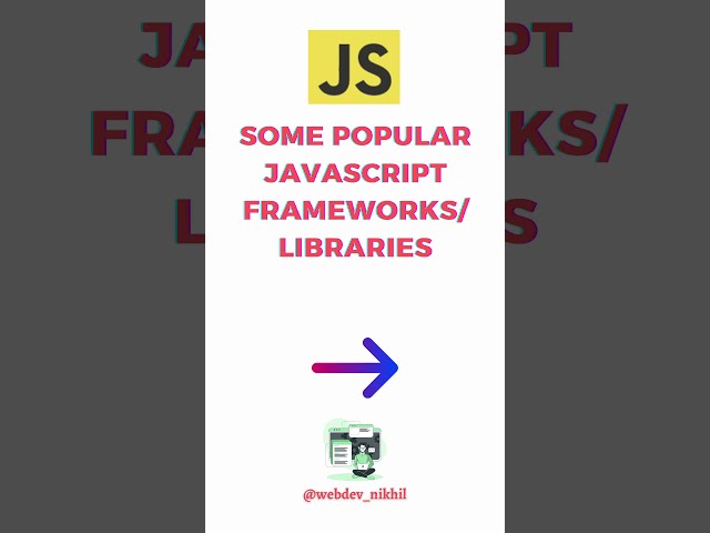 🔥 Some Popular JavaScript Frameworks/Libraries 👨‍💻🔥 #shorts