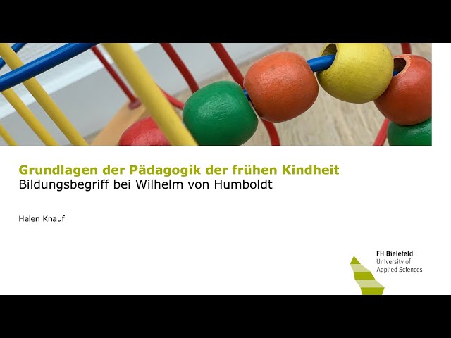 Wilhelm von Humboldts Vorstellung von Bildung