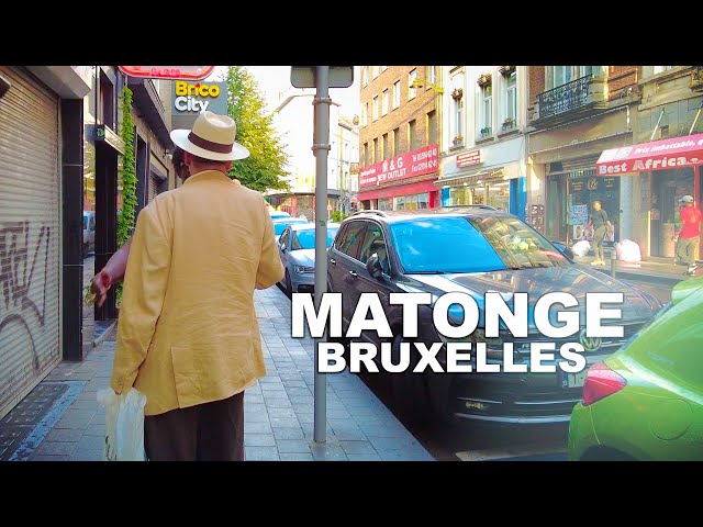 🇧🇪 MATONGE BRUXELLES in Summer walking Tour 2023,Brussels BELGIQUE. 4kHDR