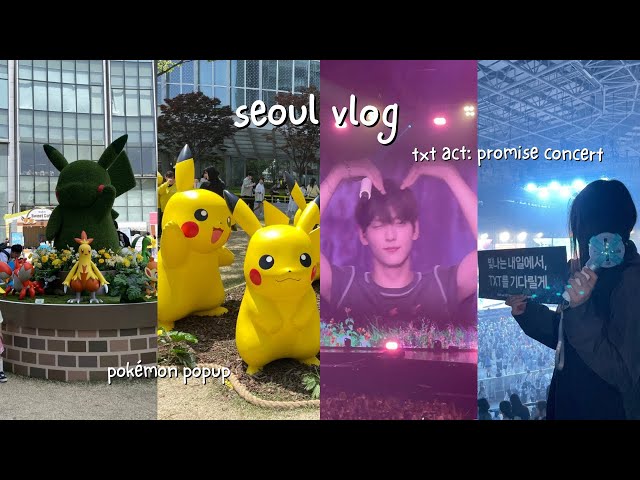 seoul vlog 🇰🇷 txt act: promise concert + concert clips, txt photobooth, pokemon popup  [ep 13]