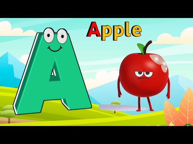 Alphabet Song | phonics sound of alphabet  |A for apple | Colour song | Shapes song