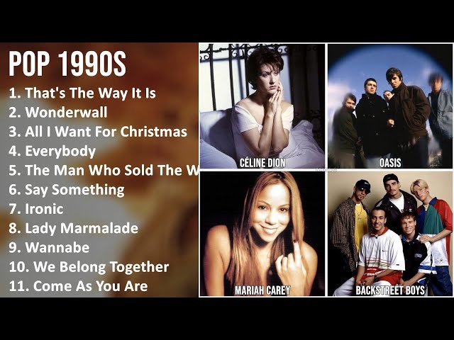 POP 1990s Mix - Céline Dion, Oasis, Mariah Carey, Backstreet Boys - That's The Way It Is, Wonder...