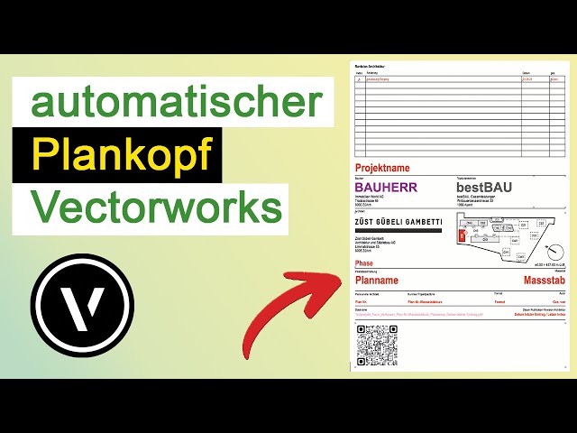 automatischer Plankopf - PDFs Export | Vectorworks
