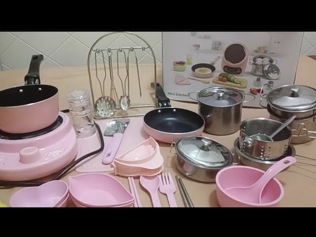 13 minutes Satisfying with Unboxing Cute Miniature Cooking Set||Mini Kitchen Set||ASMR