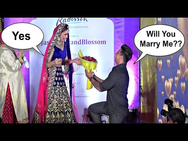 Prince Narula Proposes Yuvika Chaudhary For Marriage In Front Of Media On Ramp